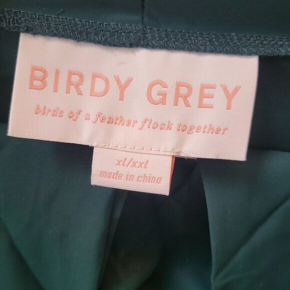 Birdy Grey Women's Kenny Ruffle Belted Short Robe Emerald Green Size XL/2XL - Picture 2 of 11